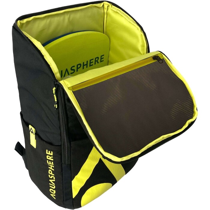 2024 Aquasphere 30L Pool Backpack BA204017130L - Black / Bright Yellow